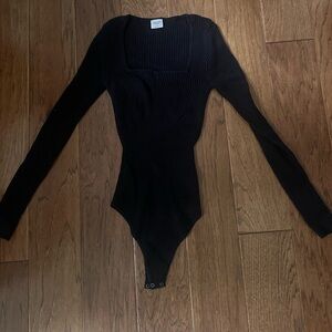Abercrombie & Fitch Black Bodysuit Sweater